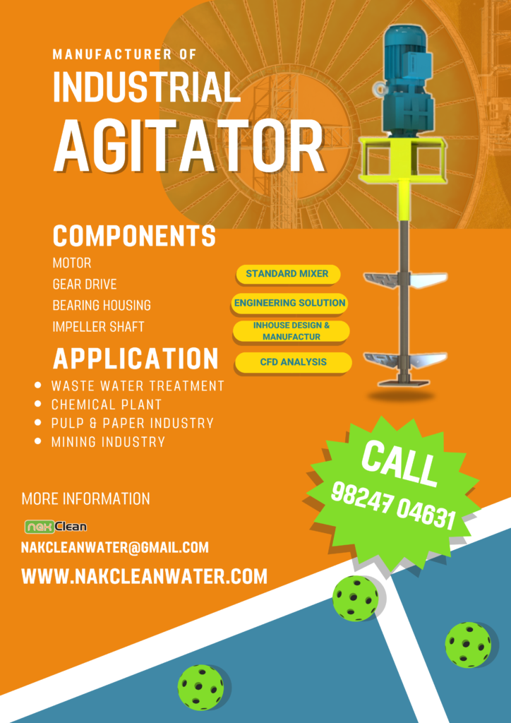 agitators & mixer for wastewater plant